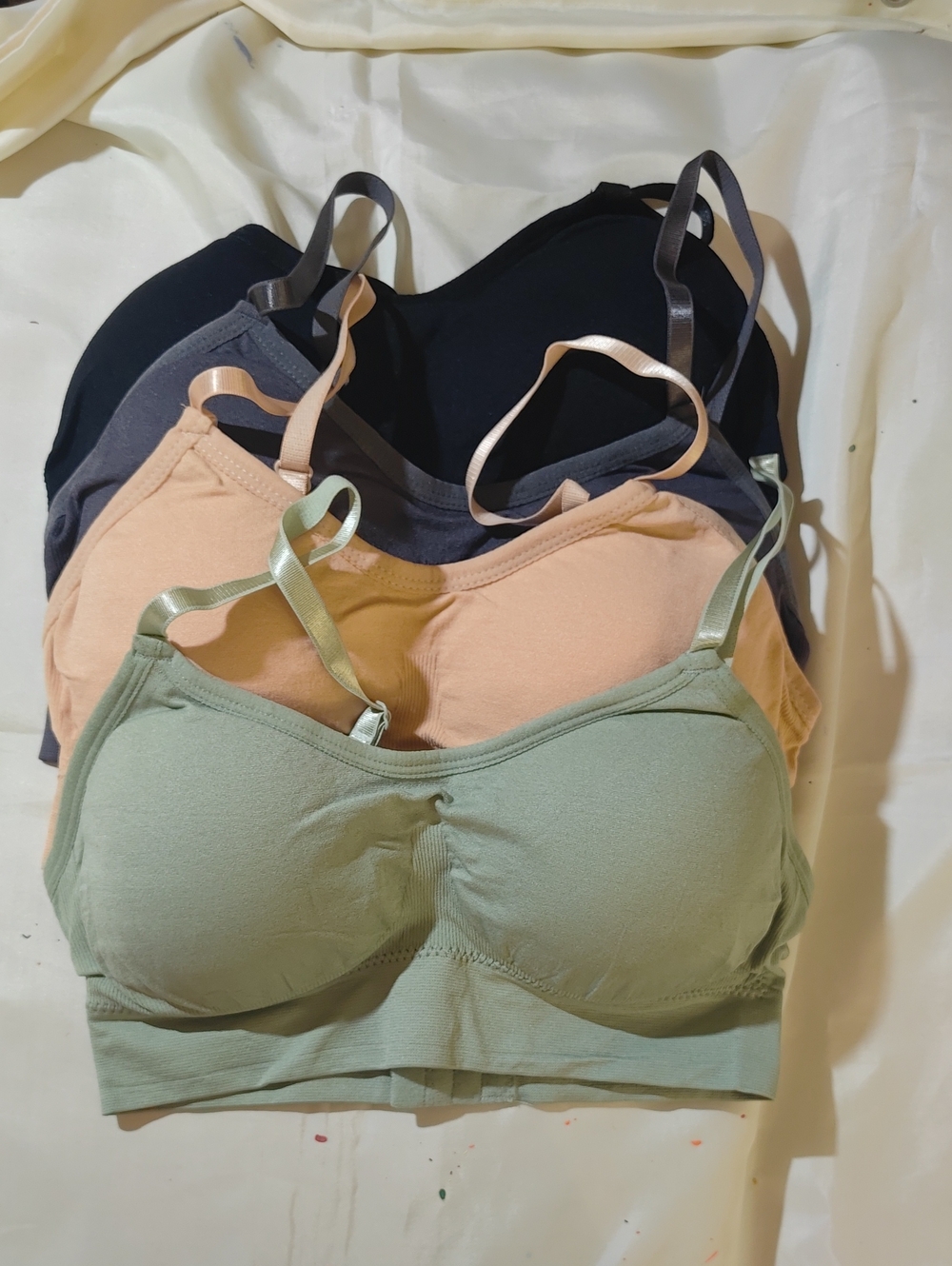 Women’s Seamless Wirefree Bralette - Olive, Peach, Gray, Black